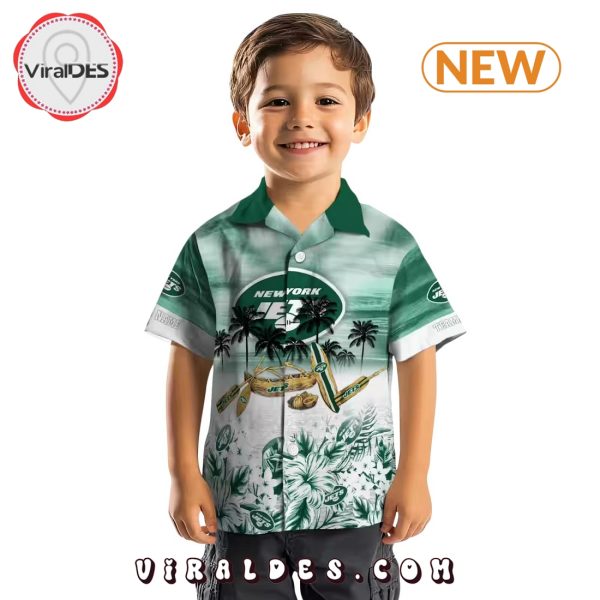 New York Jets Tropical Canoe Hawaiian Shirt