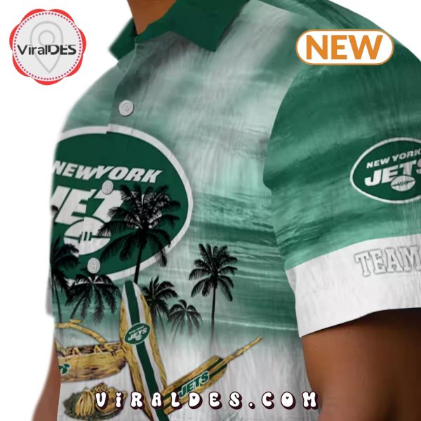 New York Jets Tropical Canoe Hawaiian Shirt