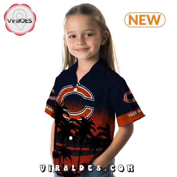 Personalized Chicago Bears Sunset Style Hawaiian Shirt
