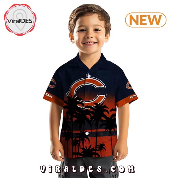 Personalized Chicago Bears Sunset Style Hawaiian Shirt