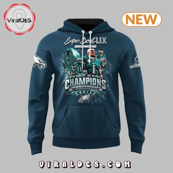 Philadelphia Eagles 2025 Super Bowl Skull Hoodie
