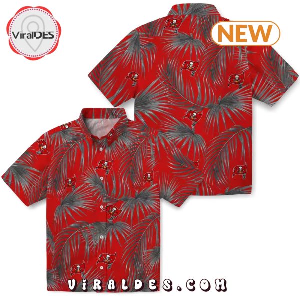 Tampa Bay Buccaneers Leafy Palms Hawaiian Shirt