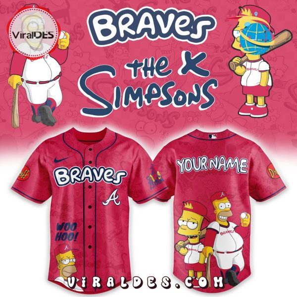 Atlanta Braves MLB The Simpsons Heritage Baseball Jersey