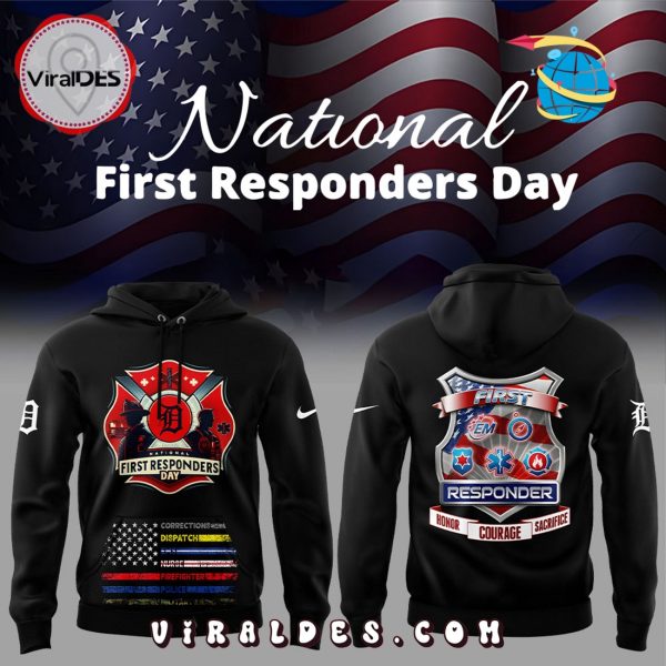 Detroit Tigers National First Responder Day Hoodie