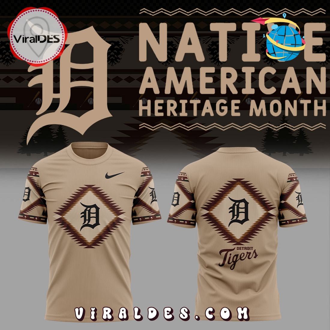 Detroit Tigers Native American Heritage 2025 Hoodie Detroit Tigers Native American Heritage 2025 Hoodie