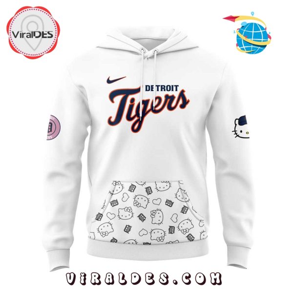 Detroit Tigers x Hello Kitty Night Game White Hoodie