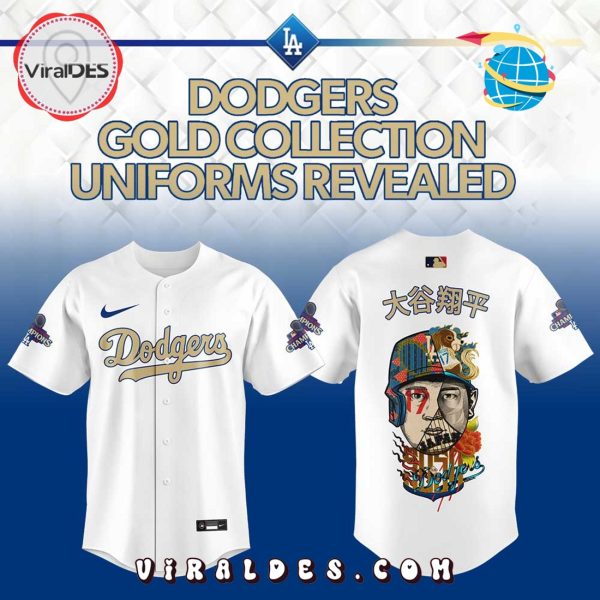 Dodgers Gold Collection Shohei Ohtani Baseball Jersey
