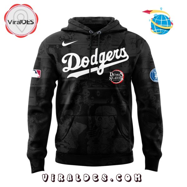 Dodgers x Demon Slayer Kamado Nezuko Black Hoodie