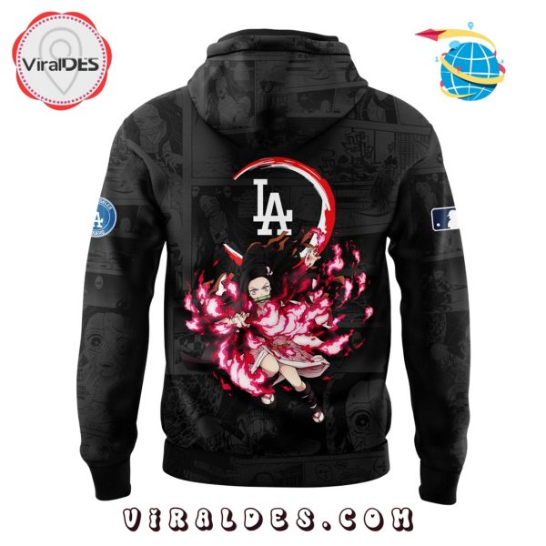 Dodgers x Demon Slayer Kamado Nezuko Black Hoodie