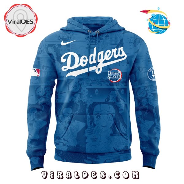 Dodgers x Demon Slayer Kamado Nezuko Blue Hoodie