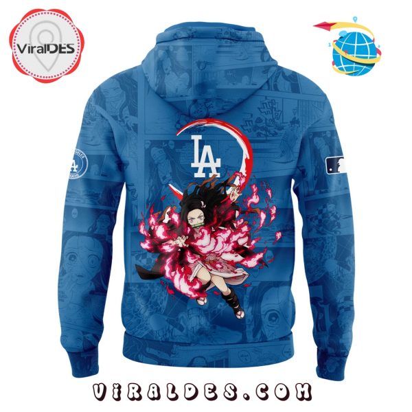 Dodgers x Demon Slayer Kamado Nezuko Blue Hoodie
