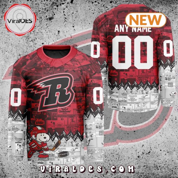 ECHL Rapid City Rush Peanuts 75th Anniversary Hockey Jersey