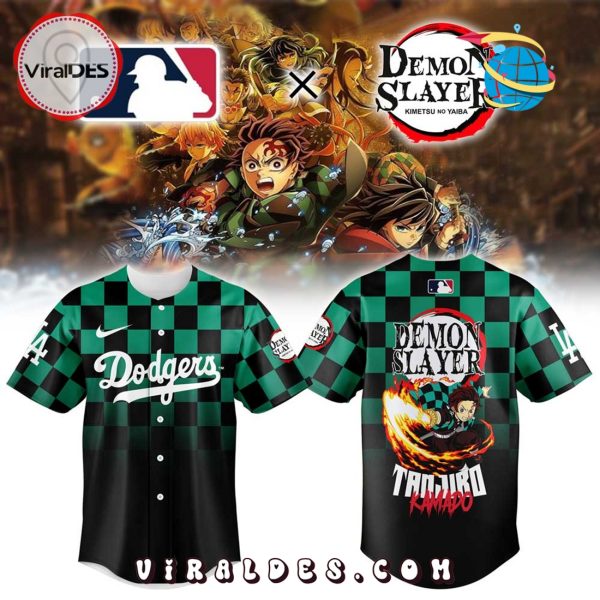 Los Angeles Dodgers x Demon Slayer Baseball Jersey