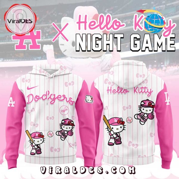 Los Angeles Dodgers x Hello Kitty Pink Logo Hoodie