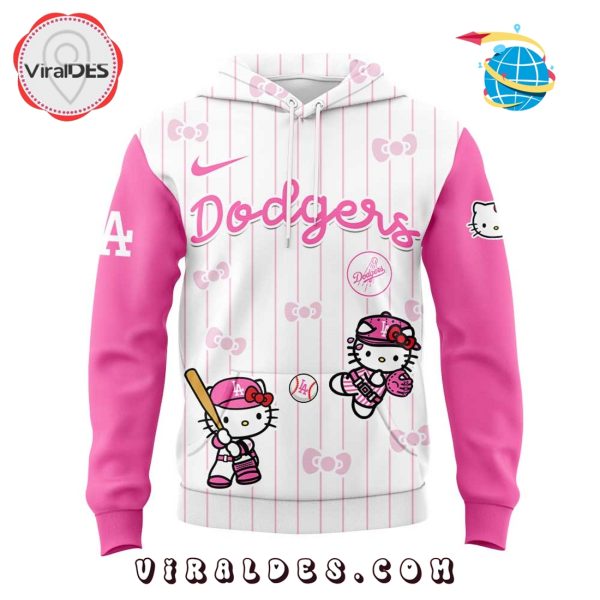 Los Angeles Dodgers x Hello Kitty Pink Logo Hoodie