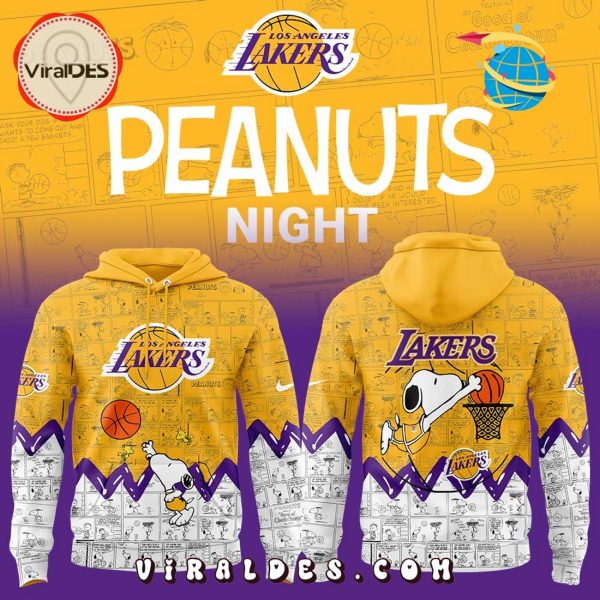 Los Angeles Lakers 75th Anniversary of Peanuts Hoodie