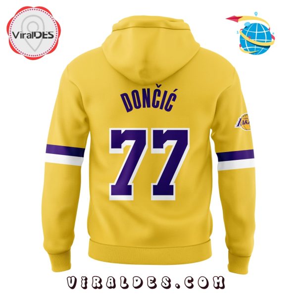 Los Angeles Lakers Show Luka Doncic Yellow Hoodie