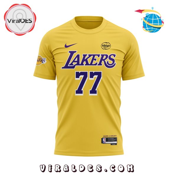 Los Angeles Lakers Show Luka Doncic Yellow Hoodie