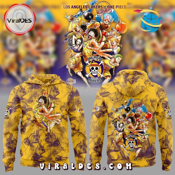 Luffy are joining the Lakers for One Piece Night Smoker Hoodie
