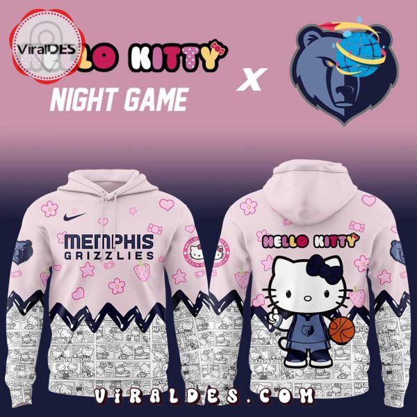 Memphis Grizzlies x Hello Kitty Night Game Pink Hoodie