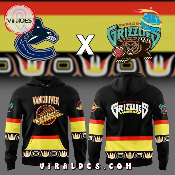 Memphis Grizzlies x Vancouver Canucks Black Hoodie
