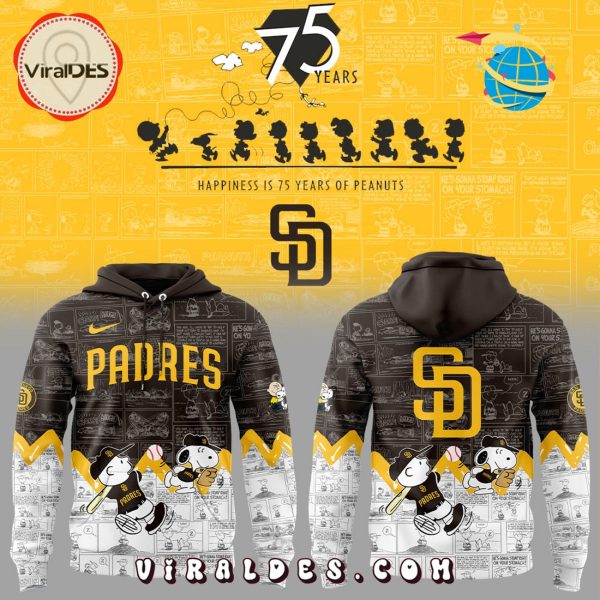 San Diego Padres 75th Anniversary of Peanuts Brown Hoodie