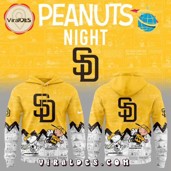 San Diego Padres 75th Anniversary of Peanuts Yellow Hoodie