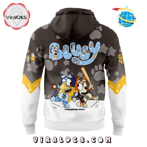 San Diego Padres Bluey and Bingo Brown Hoodie