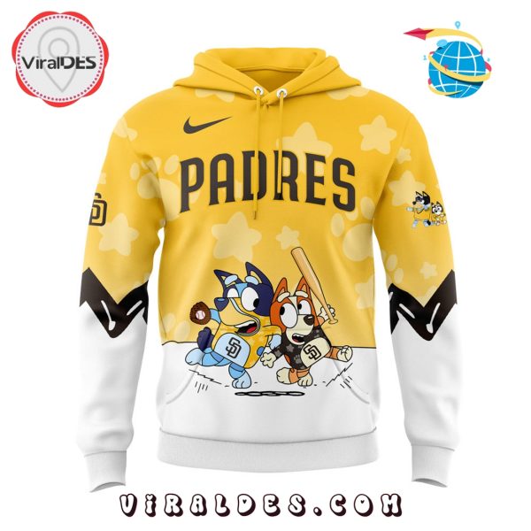 San Diego Padres Bluey and Bingo Yellow Hoodie