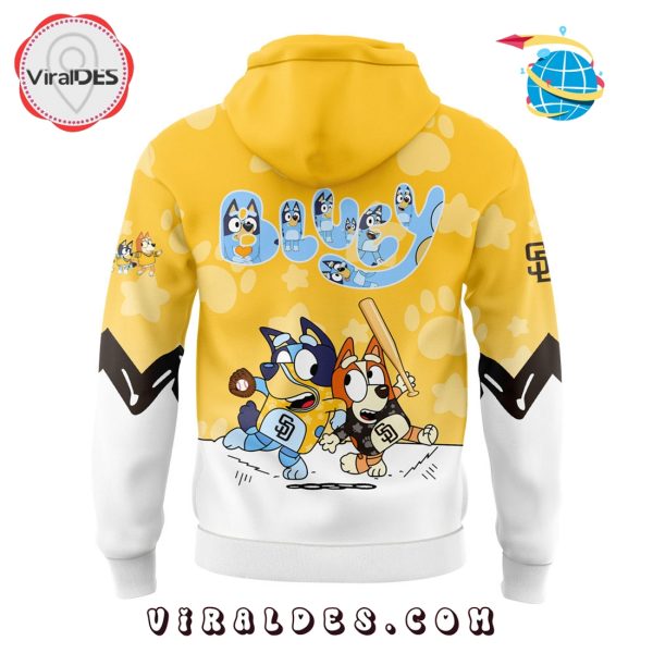 San Diego Padres Bluey and Bingo Yellow Hoodie