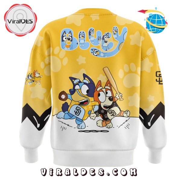 San Diego Padres Bluey and Bingo Yellow Hoodie