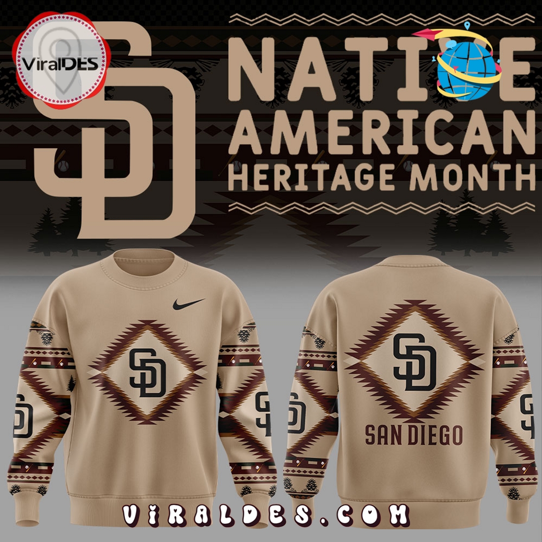 San Diego Padres Native American Heritage Hoodie San Diego Padres Native American Heritage Hoodie