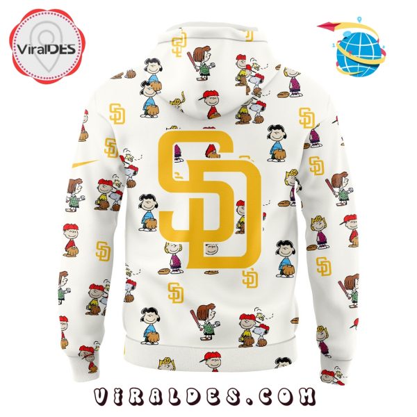 San Diego Padres Peanuts 75th Anniversary White Hoodie