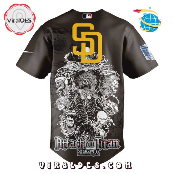 San Diego Padres x Attack on Titan Baseball Jersey
