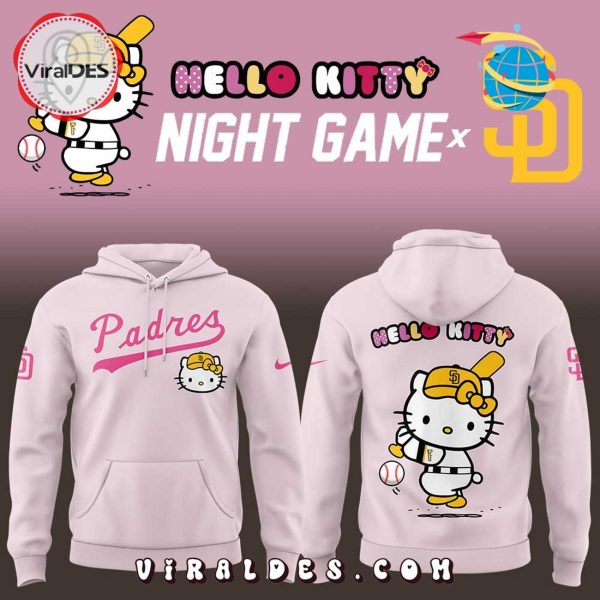 San Diego Padres x Hello Kitty Night Pink Hoodie