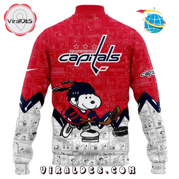 Washington Capitals 75th Anniversary of Peanuts Red Baseball Jacket