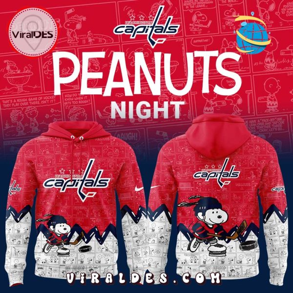 Washington Capitals 75th Anniversary of Peanuts Red Hoodie