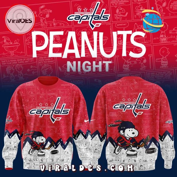 Washington Capitals 75th Anniversary of Peanuts Red Hoodie