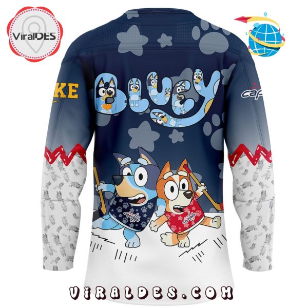 Washington Capitals Bluey and Bingo 2025 Hockey Jersey