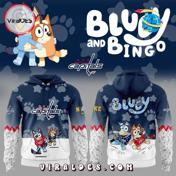 Washington Capitals Bluey and Bingo 2025 Hoodie