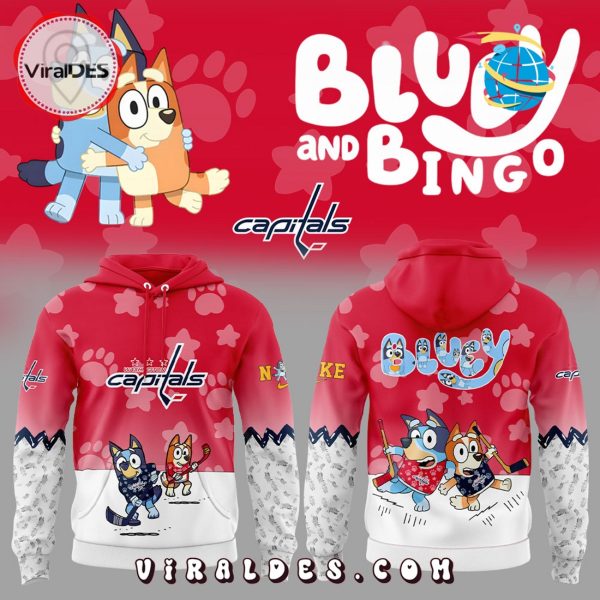 Washington Capitals Bluey and Bingo Red Hoodie