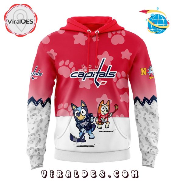 Washington Capitals Bluey and Bingo Red Hoodie