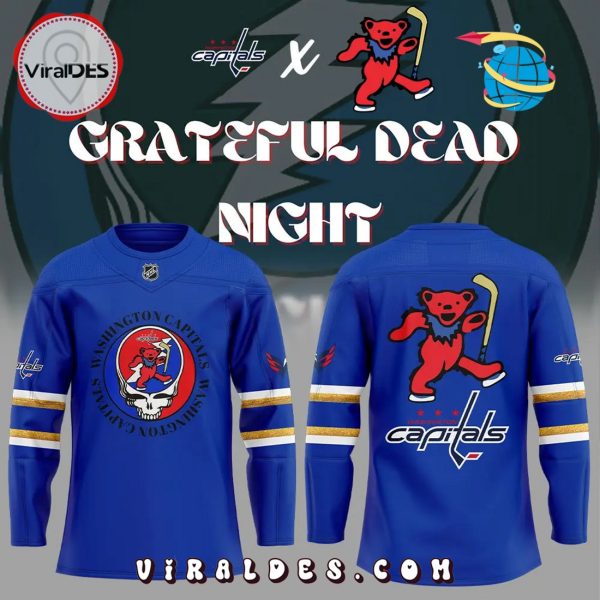 Washington Capitals Grateful Dead Night Hockey Jersey