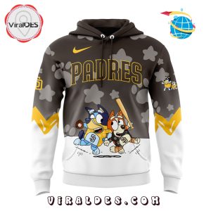 San Diego Padres Bluey and Bingo Brown Hoodie