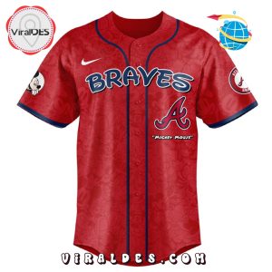 MLB Atlanta Braves x Mickey Mouse Baseball Jersey