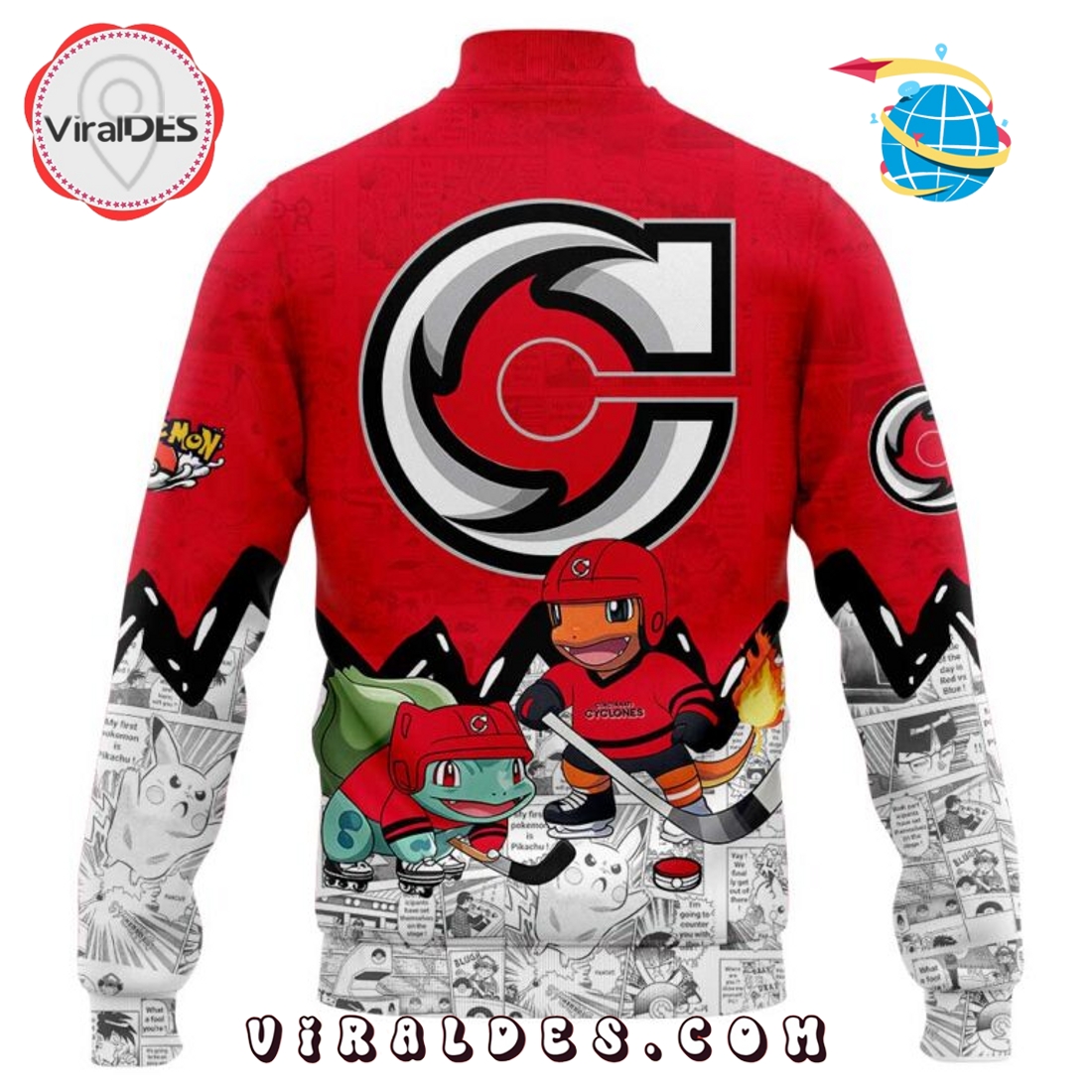 2025 Cincinnati Cyclones x Pokémon New Baseball Jacket 2025 Cincinnati Cyclones x Pokémon New Baseball Jacket