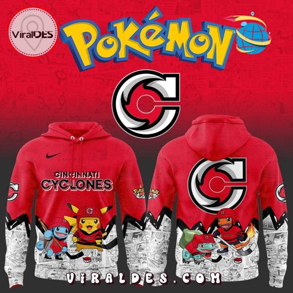 2025 Cincinnati Cyclones x Pokémon New Hoodie, Pants