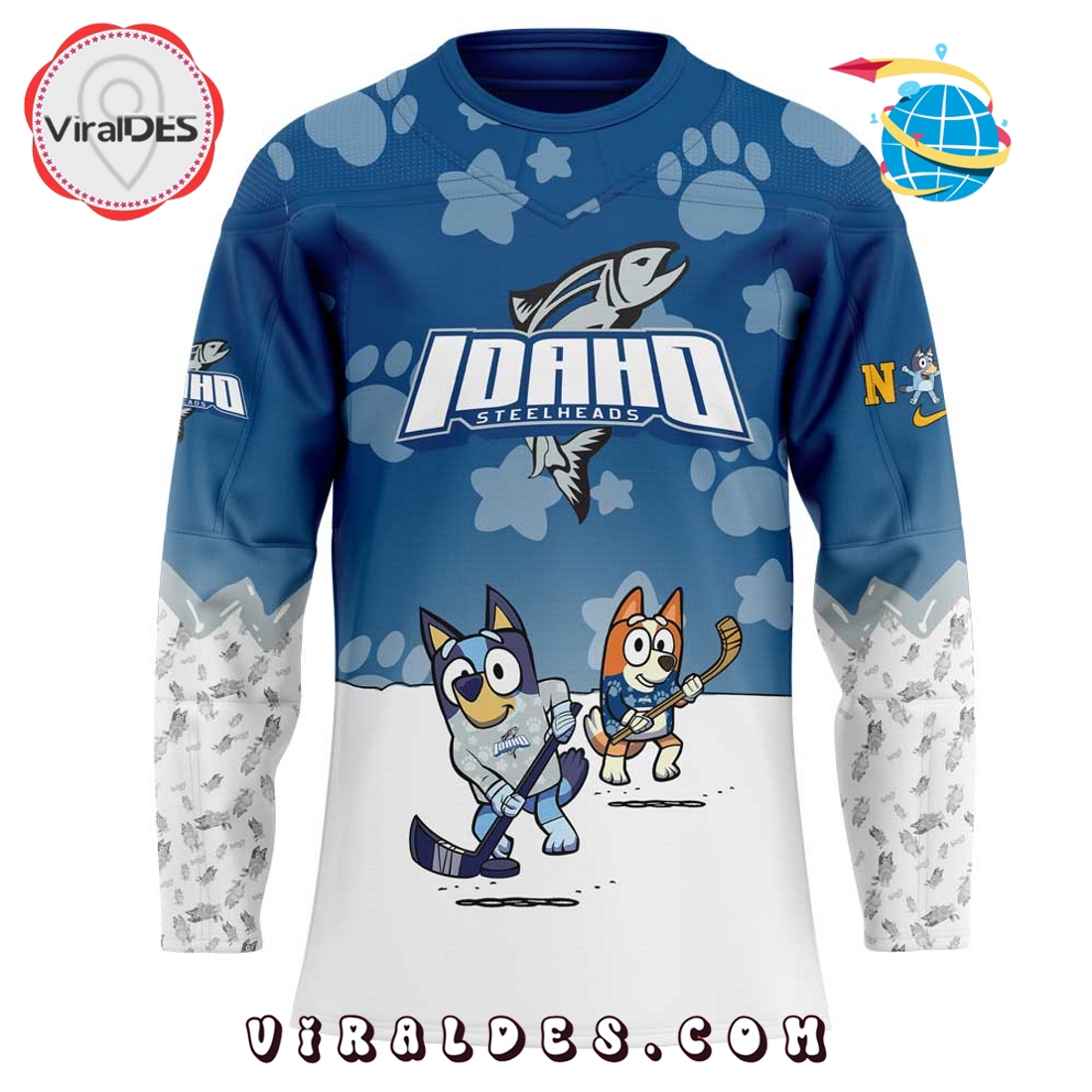 2025 Idaho Steelheads x Bluey and Bingo Hockey Jersey 2025 Idaho Steelheads x Bluey and Bingo Hockey Jersey