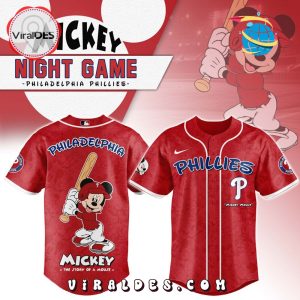 MLB Philadelphia Phillies x Mickey Mouse Baseball Jersey