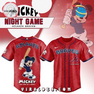 MLB Atlanta Braves x Mickey Mouse Baseball Jersey
